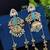 Gold-plated kashmiri long jhumka earrings with pearl & ghungroo chains