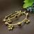 Women 2 brass kundan gold-plated bangle-style bracelet