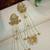 Gold-plated kashmiri long jhumka earrings with pearl & ghungroo chains