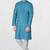 Blue cotton  Mens Cotton Kurta Suit