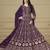 Dark purple ready to wear faux georgette kurti set with santool inner & dupatta 