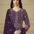 Dark purple ready to wear faux georgette kurti set with santool inner & dupatta 
