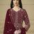 dark red ready to wear faux georgette kurti set with santool inner & dupatta 