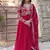 Pink faux blooming embroidery zari work gown