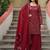 Maroon premium designer readymade sharara suit with dupatta