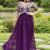 Purple zari sequin embroidered faux georgette kurta