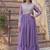 Lavender sequin embroidered georgette anarkali set