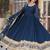 Blue sequins embroidered georgette anarkali kurta set