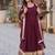 Maroon sequins embroidered georgette anarkali kurta set