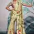 beige crape digital printed casual wear saree