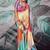 multicolour crape digital printed casual wear saree