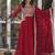 Red premium designer readymade gown with dupatta