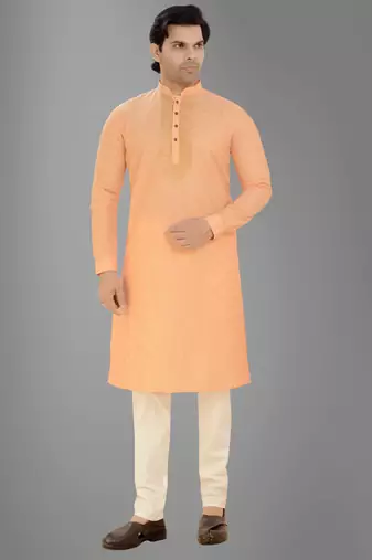 Arruga sylish cotton linen embroidery kurta pyjama