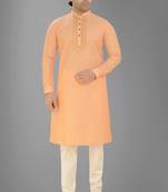 Arruga sylish cotton linen embroidery kurta pyjama