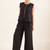 Black vest top and palazzo