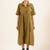 Olive green front open dress