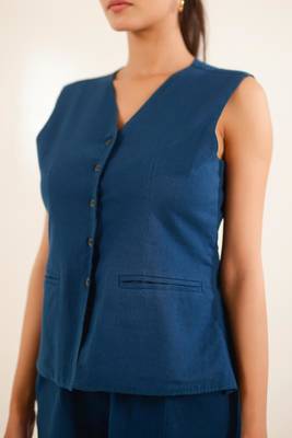 Royal blue vest top and palazzo 2