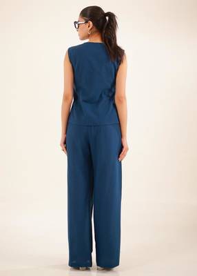 Royal blue vest top and palazzo 5