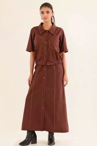 Cinnamon top shirt and skirt