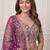purple embroidered soft net lehenga set choli with dupatta