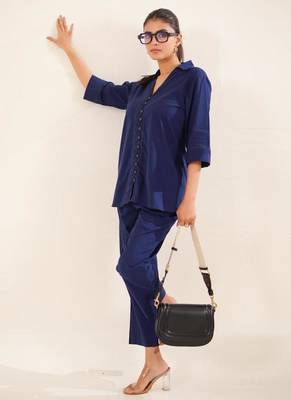 Navy blue shirt & pant 4