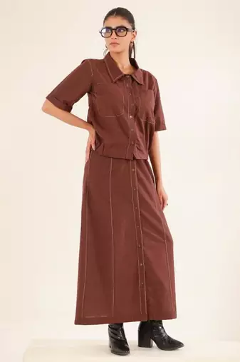 Cinnamon top shirt and skirt