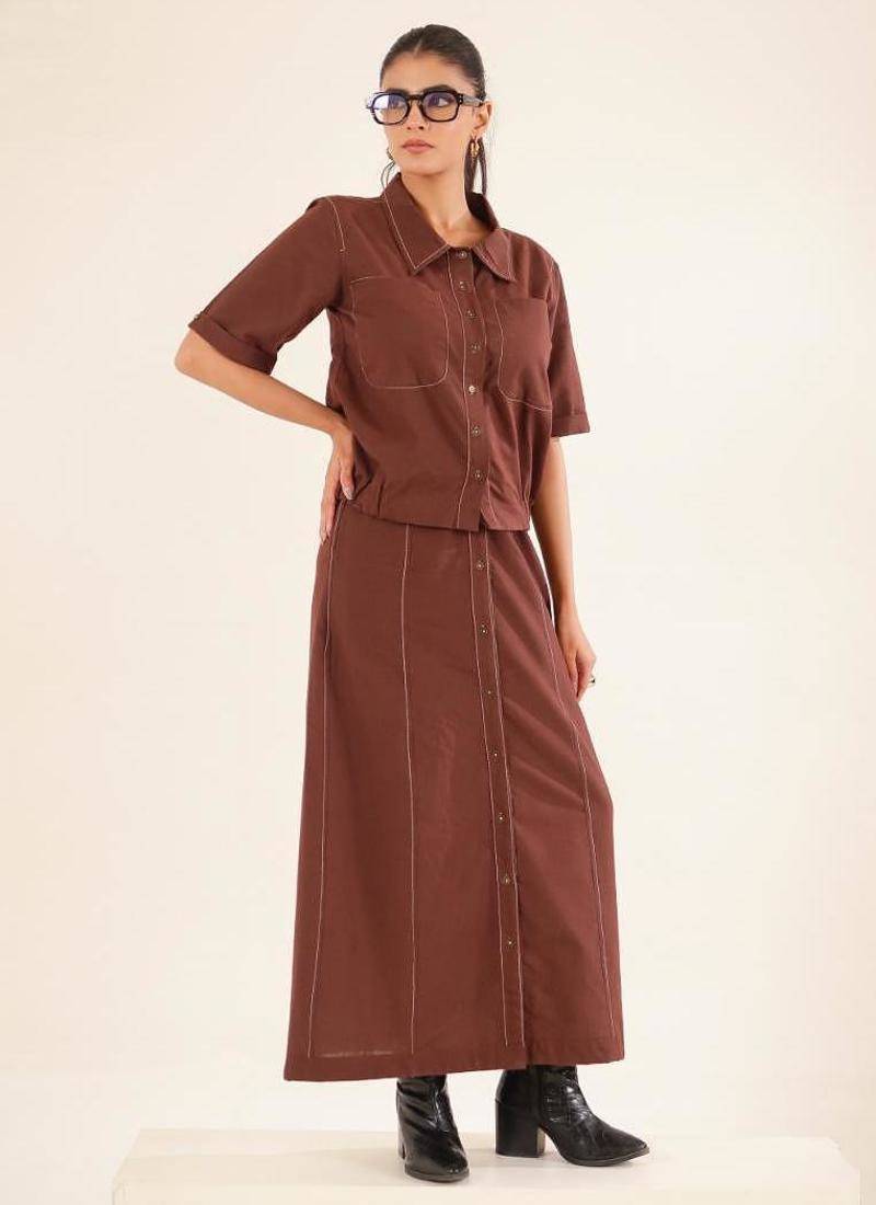 Cinnamon top shirt and skirt