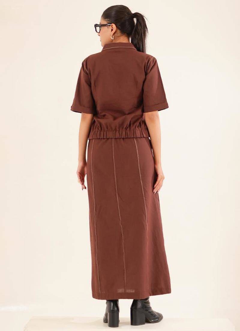 Cinnamon top shirt and skirt