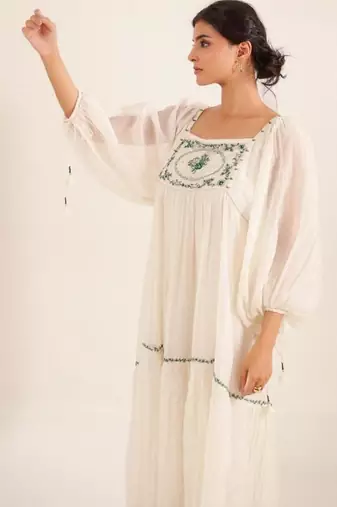 Art sleeve victorian dress