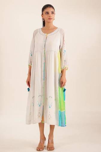 White checkred dress