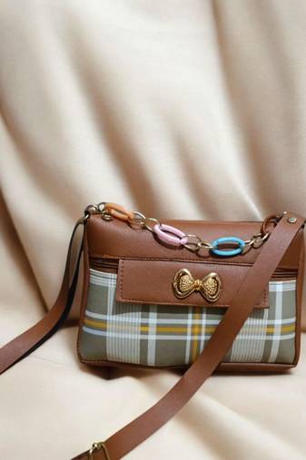 Stylish Women Fabric Sling Bag Printed Crossbody Side Bag for Girls & Ladies