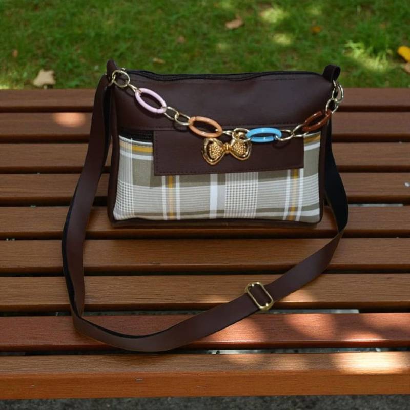 Women Lightweight Fabric Sling Bag Trendy Printed Crossbody Side Purse