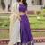 purple zari embroidered crushed festive lehenga set choli with dupatta