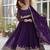 Purple faux blooming anarkali gown