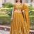 mustard sequins vichitra silk lehenga with unstitched blouse & dupatta