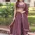 burgundy wine embroidered lehenga choli with dupatta