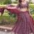 burgundy wine embroidered lehenga choli with dupatta