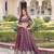 burgundy wine embroidered lehenga choli with dupatta