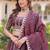 burgundy wine embroidered lehenga choli with dupatta