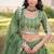 olive green gold embroidered lehenga choli with dupatta