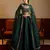green malai satin lehenga choli with dupatta