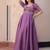 Purple gold crush embroidered gown