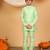 Boys light green cotton silk kurta pyjama set with jacquard elongated pattern waistcoat