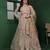 Light Beige Heavy Embroidered Net Lehenga Set