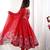 Red Silk Sequin Anarkali with dupatta