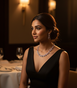 Red american diamonds necklaces