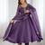 Purple Silk Sequin Anarkali with dupatta