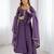 Purple Silk Sequin Anarkali with dupatta