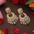 Gold plated kundan pink stones chandbali earrings