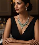 Green american diamonds necklaces